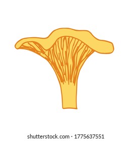 Esbozo simple de color vector dibujado a mano. Seta de arándanos comestibles y brillantes aislada en un fondo blanco. Para impresiones, etiquetas, pegatinas.