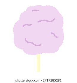 Icono dibujado a mano: Caramelo de algodón