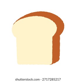 Ilustração de ícone único desenhado à mão: Pão