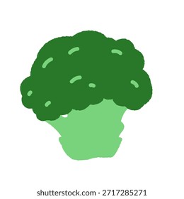 Ilustração de ícone único desenhado à mão: Brócolis