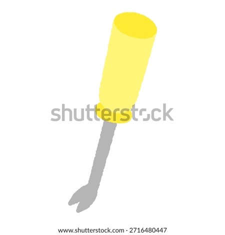 Hand-drawn single icon illustration: Canvas nail puller