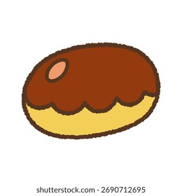 Ilustración dibujada a mano de un solo icono: Eclair