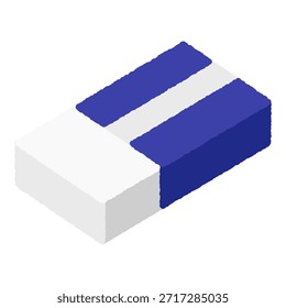 Hand-drawn single icon illustration: eraser