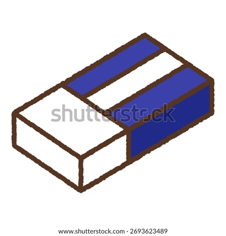 Hand-drawn single icon illustration: eraser