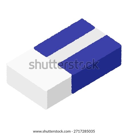 Hand-drawn single icon illustration: eraser