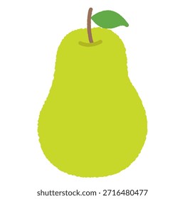 Desenhado à mão ícone único ilustração Pera de frutas