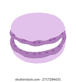 Ilustración de icono único dibujado a mano Sweets Macaron