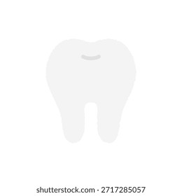 Hand-drawn single icon illustration: teeth