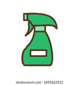 Ilustração de ícone único desenhado à mão: Spray de gatilho