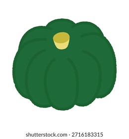 Handgezeichnete Einzelsymbol-Illustration Gemüse-Kürbis