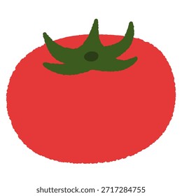 Ilustración de icono único dibujado a mano Tomate vegetal