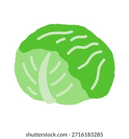 Handgezeichnete Einzelsymbol-Illustration Gemüse Kohl