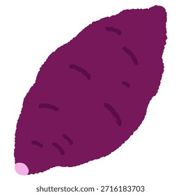 Ilustración de icono único dibujado a mano Vegetales Batata