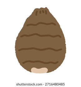 Ilustración de icono único dibujado a mano Verduras Taro