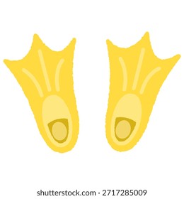 Hand-drawn single icon illustration: Webbed feet
