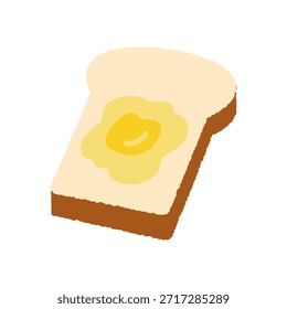 Dibujado a mano icono único Pan de margarina
