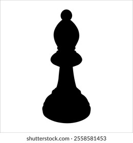 Hand-drawn sketch of Bishop chess piece on a white background. Chess pieces. Chess. Check mate