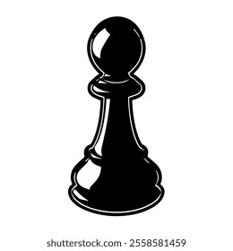 Hand-drawn sketch of Bishop chess piece on a white background. Chess pieces. Chess. Check mate