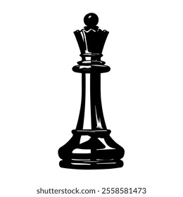 Hand-drawn sketch of Bishop chess piece on a white background. Chess pieces. Chess. Check mate