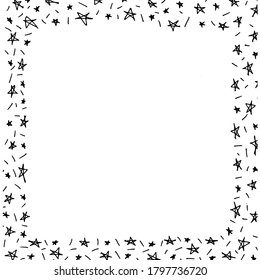 A hand-drawn sketch frame in a square size.