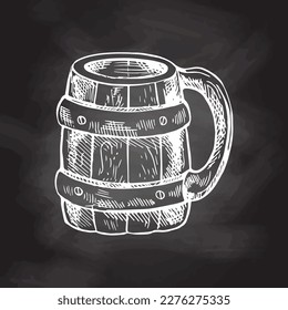 Hand-drawn sketch of ice cream balls, frozen yoghurt or cupcakes in cups isolated on chalkboard background, white drawing. Set. Vector vintage engraved illustration.	