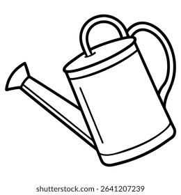 Hand-drawn sketch icon of a watering can, perfect for gardening or spring themes.