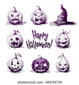 Jack O Lantern Drawing Images Stock Photos Vectors Shutterstock
