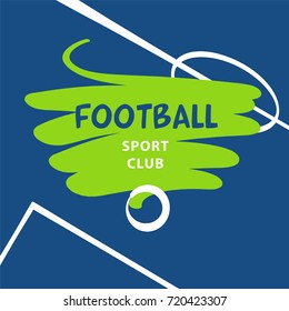 Hand-drawn sketch image template emblem, sign, logo, logotype for football, soccer club, team. 