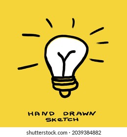 A hand-drawn sketch. Lamp, idea