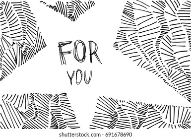Hand-drawn sketch stars design. Vector illustration. Template for greeting card, postcard, print.