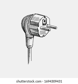 Plug Sketch Images, Stock Photos & Vectors | Shutterstock