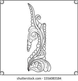 Hand-drawn sketch vectors of tendrils for decorative, carvings and borders patterns. It can also use for ornaments, frames and logos, with Javanese ethnics.