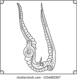 Hand-drawn sketch vectors of tendrils for decorative, carvings and borders patterns. It can also use for ornaments, frames and logos, with Javanese ethnics.