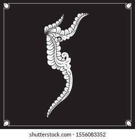 Hand-drawn sketch vectors of tendrils for decorative, carvings and borders patterns. It can also use for ornaments, frames and logos, with Javanese ethnics.