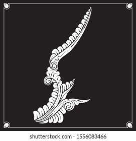 Hand-drawn sketch vectors of tendrils for decorative, carvings and borders patterns. It can also use for ornaments, frames and logos, with Javanese ethnics.