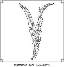 Hand-drawn sketch vectors of tendrils for decorative, carvings and borders patterns. It can also use for ornaments, frames and logos, with Javanese ethnics.