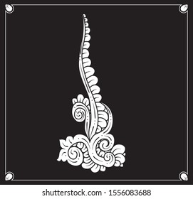 Hand-drawn sketch vectors of tendrils for decorative, carvings and borders patterns. It can also use for ornaments, frames and logos, with Javanese ethnics.