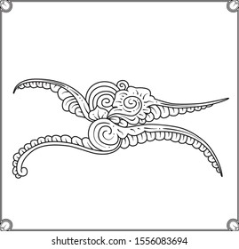Hand-drawn sketch vectors of tendrils for decorative, carvings and borders patterns. It can also use for ornaments, frames and logos, with Javanese ethnics.