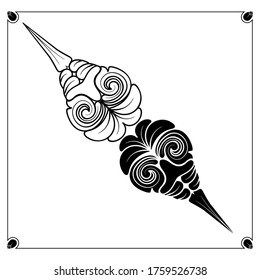 Hand-drawn sketch vectors of tendrils for decorative, carvings and borders patterns. It can also use for ornaments, frames and logos, with Javanese ethnics.