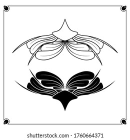 Hand-drawn sketch vectors of tendrils for decorative, carvings and borders patterns. It can also use for ornaments, frames and logos, with Javanese ethnics.