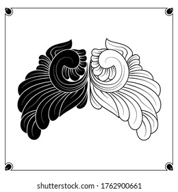 Hand-drawn sketch vectors of tendrils for decorative, carvings and borders patterns. It can also use for ornaments, frames and logos, with Javanese ethnics.
