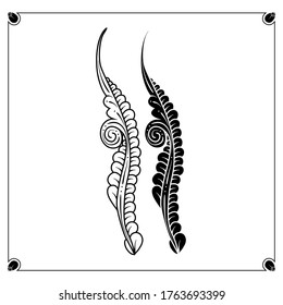Hand-drawn sketch vectors of tendrils for decorative, carvings and borders patterns. It can also use for ornaments, frames and logos, with Javanese ethnics.
