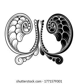 Hand-drawn sketch vectors of tendrils for decorative, carvings and borders patterns. It can also use for ornaments, frames and logos, with Javanese ethnics.