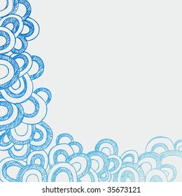 Hand-Drawn Sketchy Doodle Semi-Circle Border Vector