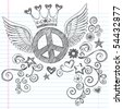 peace sign sketch