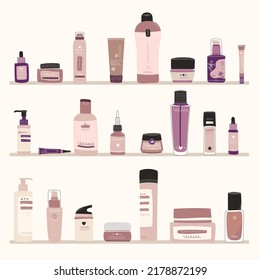 Handdrawn Skin Care Cosmetics set