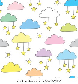 hand-drawn sky pattern