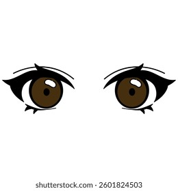 Hand-drawn small pupil design, usable for various purposes with a transparent background.