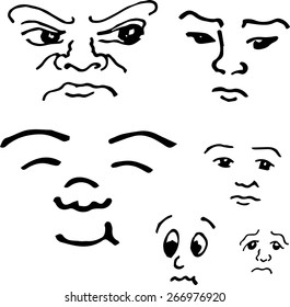 Handdrawn Smile Vector; Cartoon Character Vector; Cartoon Smile Vector; Hand Drawn Face