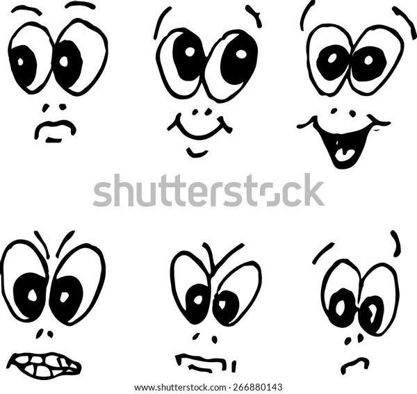 Handdrawn Smile Vector Cartoon Character Vector Stock Vector (Royalty Free) 266880143